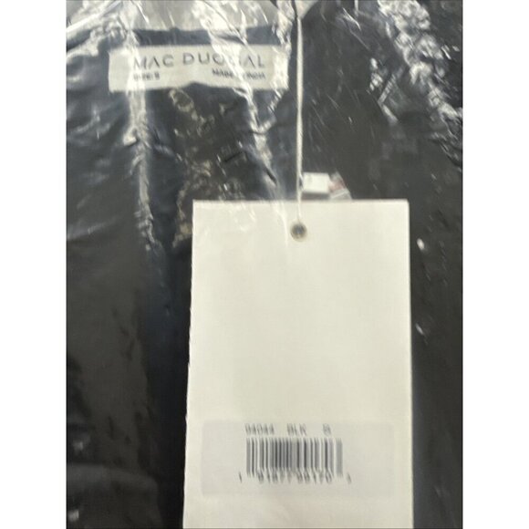 Mac Duggal Size Small 94044 Black Cape Back Fringe Beaded Robe Cocktail Dress - Picture 5 of 8